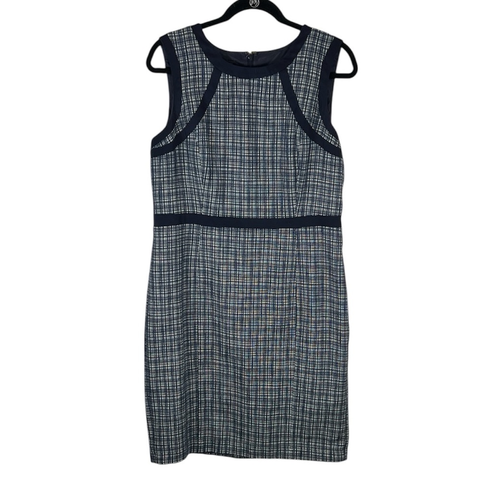 Talbots Navy and White Sleeveless Dress - Picture 2 of 9